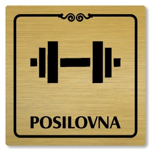 Posilovna, 80x80mm, zlatá, Texas